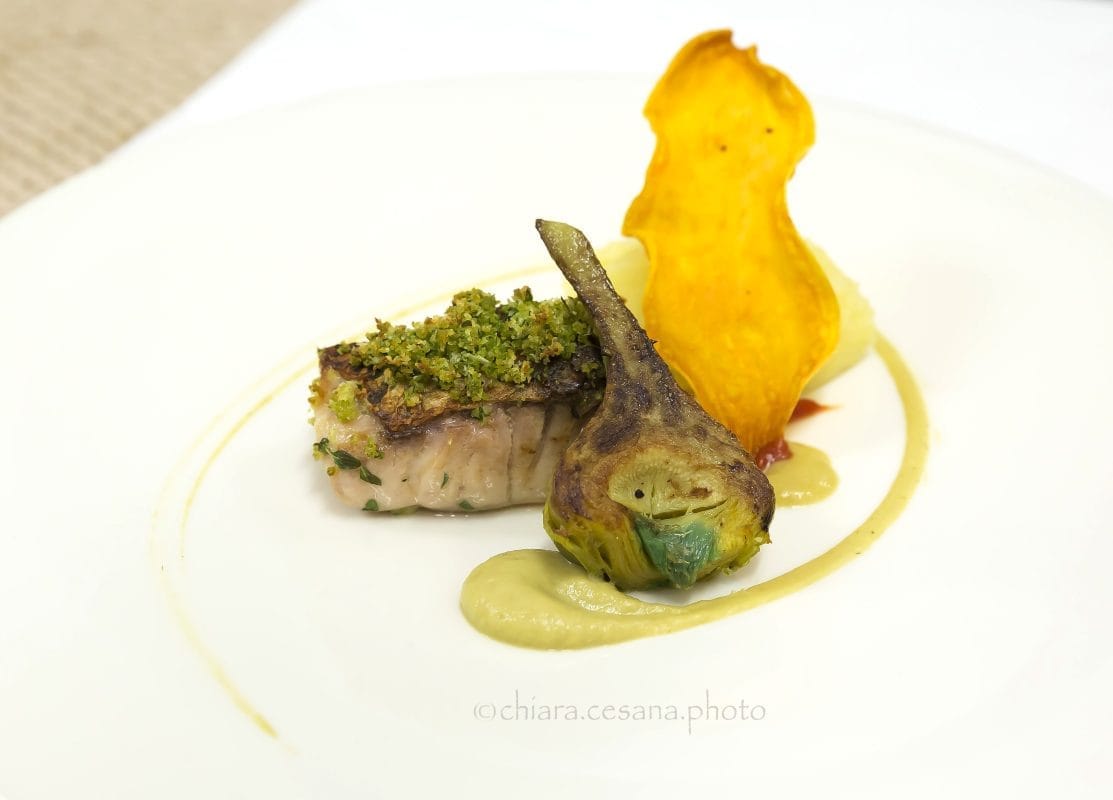 ombrina patate e carciofi